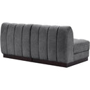 Meridian Quinn Grey Chenille Fabric Modular Sofa IMAGE 6