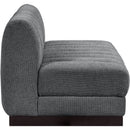 Meridian Quinn Grey Chenille Fabric Modular Sofa IMAGE 7