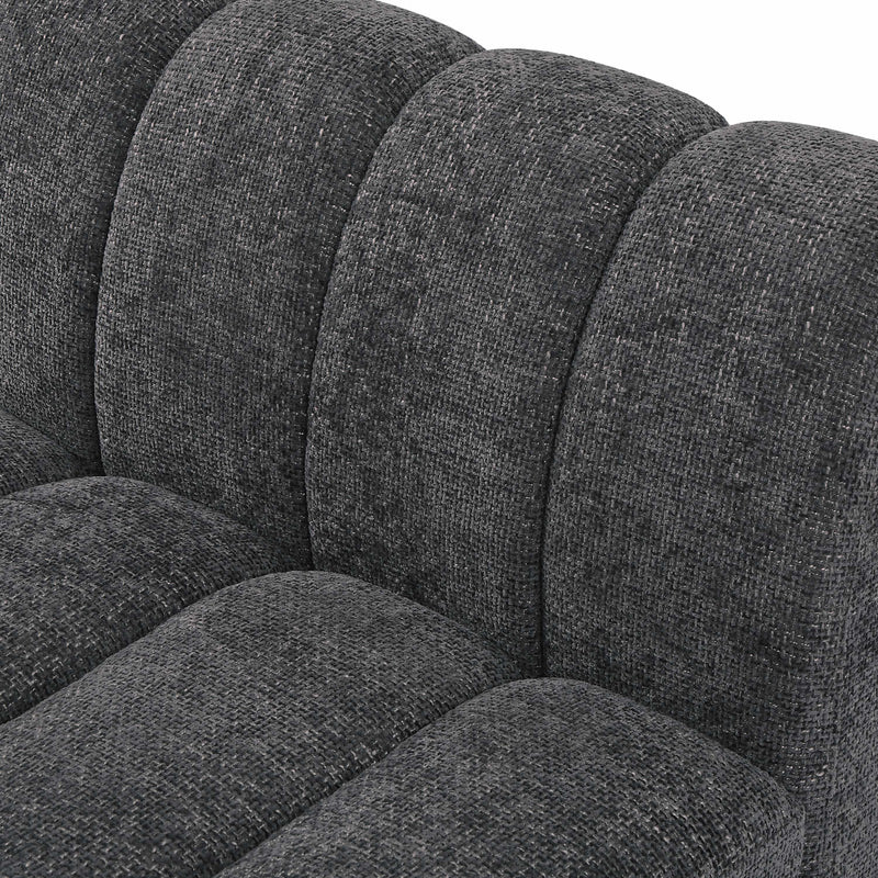 Meridian Quinn Grey Chenille Fabric Modular Sofa IMAGE 8