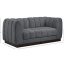 Meridian Quinn Grey Chenille Fabric Modular Sofa IMAGE 10