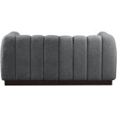 Meridian Quinn Grey Chenille Fabric Modular Sofa IMAGE 3