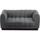 Meridian Quinn Grey Chenille Fabric Modular Sofa IMAGE 5