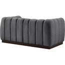 Meridian Quinn Grey Chenille Fabric Modular Sofa IMAGE 6