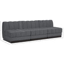 Meridian Quinn Grey Chenille Fabric Modular Sofa IMAGE 10