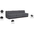 Meridian Quinn Grey Chenille Fabric Modular Sofa IMAGE 11