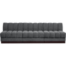 Meridian Quinn Grey Chenille Fabric Modular Sofa IMAGE 4
