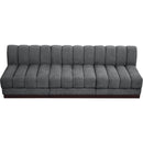 Meridian Quinn Grey Chenille Fabric Modular Sofa IMAGE 5