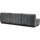 Meridian Quinn Grey Chenille Fabric Modular Sofa IMAGE 6