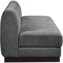 Meridian Quinn Grey Chenille Fabric Modular Sofa IMAGE 7