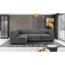 Meridian Quinn Grey Chenille Fabric Modular Sectional IMAGE 2