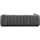 Meridian Quinn Grey Chenille Fabric Modular Sectional IMAGE 3