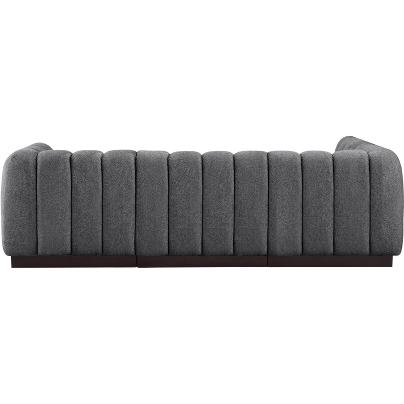 Meridian Quinn Grey Chenille Fabric Modular Sectional IMAGE 3
