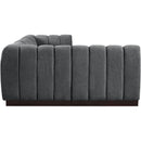 Meridian Quinn Grey Chenille Fabric Modular Sectional IMAGE 7