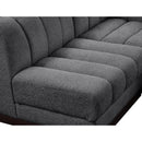 Meridian Quinn Grey Chenille Fabric Modular Sectional IMAGE 12