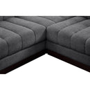 Meridian Quinn Grey Chenille Fabric Modular Sectional IMAGE 13