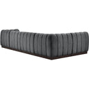 Meridian Quinn Grey Chenille Fabric Modular Sectional IMAGE 6