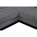 Meridian Quinn Grey Chenille Fabric Modular Sectional IMAGE 11