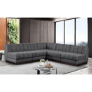 Meridian Quinn Grey Chenille Fabric Modular Sectional IMAGE 2