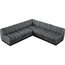 Meridian Quinn Grey Chenille Fabric Modular Sectional IMAGE 5