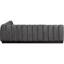 Meridian Quinn Grey Chenille Fabric Modular Sectional IMAGE 6