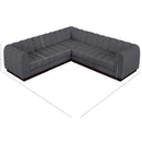 Meridian Quinn Grey Chenille Fabric Modular Sectional IMAGE 14