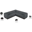Meridian Quinn Grey Chenille Fabric Modular Sectional IMAGE 15