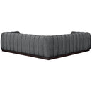 Meridian Quinn Grey Chenille Fabric Modular Sectional IMAGE 3