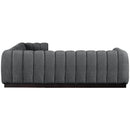 Meridian Quinn Grey Chenille Fabric Modular Sectional IMAGE 7