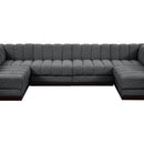 Meridian Quinn Grey Chenille Fabric Modular Sectional IMAGE 11