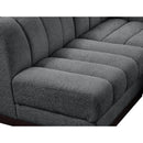 Meridian Quinn Grey Chenille Fabric Modular Sectional IMAGE 16