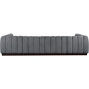Meridian Quinn Grey Chenille Fabric Modular Sectional IMAGE 3