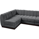 Meridian Quinn Grey Chenille Fabric Modular Sectional IMAGE 12