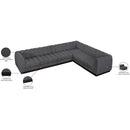 Meridian Quinn Grey Chenille Fabric Modular Sectional IMAGE 15