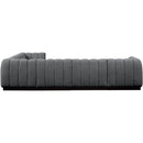 Meridian Quinn Grey Chenille Fabric Modular Sectional IMAGE 6