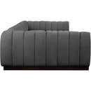 Meridian Quinn Grey Chenille Fabric Modular Sectional IMAGE 7