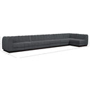 Meridian Quinn Grey Chenille Fabric Modular Sectional IMAGE 17