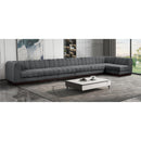 Meridian Quinn Grey Chenille Fabric Modular Sectional IMAGE 2