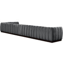 Meridian Quinn Grey Chenille Fabric Modular Sectional IMAGE 6
