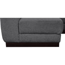 Meridian Quinn Grey Chenille Fabric Modular Sectional IMAGE 12