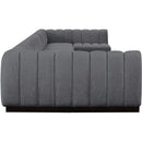 Meridian Quinn Grey Chenille Fabric Modular Sectional IMAGE 7