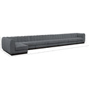 Meridian Quinn Grey Chenille Fabric Modular Sectional IMAGE 17