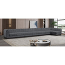 Meridian Quinn Grey Chenille Fabric Modular Sectional IMAGE 2