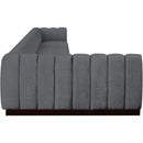 Meridian Quinn Grey Chenille Fabric Modular Sectional IMAGE 7