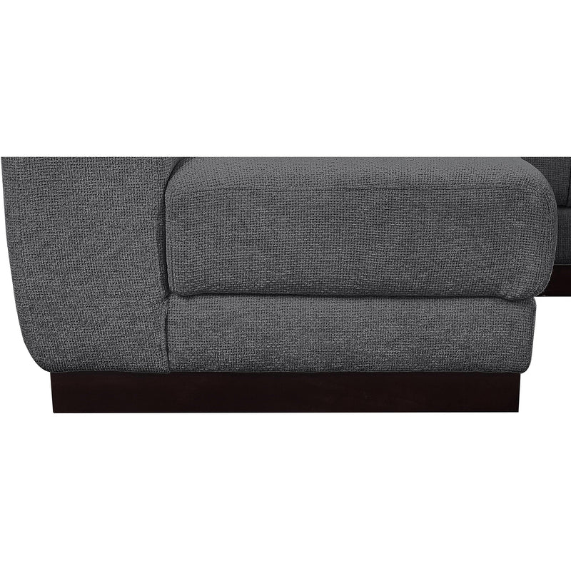 Meridian Quinn Grey Chenille Fabric Modular Sectional IMAGE 11