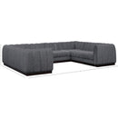 Meridian Quinn Grey Chenille Fabric Modular Sectional IMAGE 15
