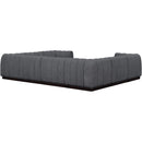 Meridian Quinn Grey Chenille Fabric Modular Sectional IMAGE 6