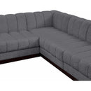 Meridian Quinn Grey Chenille Fabric Modular Sectional IMAGE 9