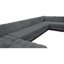 Meridian Quinn Grey Chenille Fabric Modular Sectional IMAGE 14