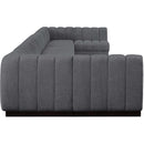 Meridian Quinn Grey Chenille Fabric Modular Sectional IMAGE 7