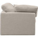 Meridian Indulge Beige Linen Textured Fabric Corner Chair IMAGE 5